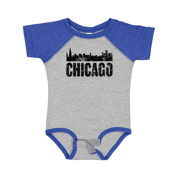 Inktastic Chicago Skyline Grunge Boys or Girls Baby Bodysuit
