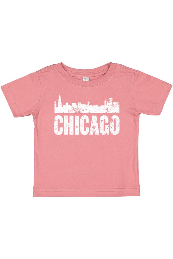 Chicago Skyline Grunge Boys or Girls Baby T-Shirt