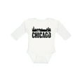 thumbnail image 1 of Inktastic Chicago Skyline Grunge Boys or Girls Long Sleeve Baby Bodysuit, 1 of 5