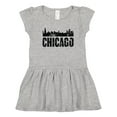 thumbnail image 1 of Inktastic Chicago Skyline Grunge Girls Toddler Dress, 1 of 5