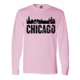 thumbnail image 1 of Inktastic Chicago Skyline Grunge Long Sleeve T-Shirt, 1 of 5