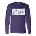 thumbnail image 1 of Inktastic Chicago Skyline Grunge Long Sleeve T-Shirt, 1 of 5