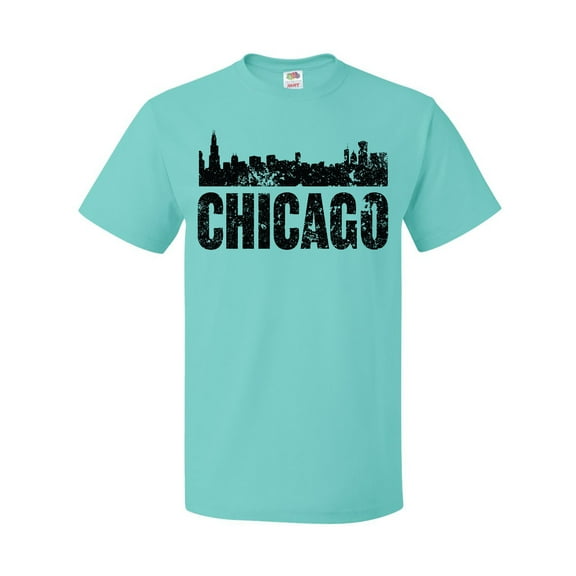 Inktastic Chicago Skyline Grunge T-Shirt