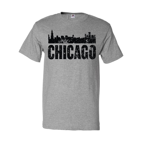 Inktastic Chicago Skyline Grunge T-Shirt