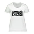 thumbnail image 1 of Inktastic Chicago Skyline Grunge Women's Plus Size T-Shirt, 1 of 5