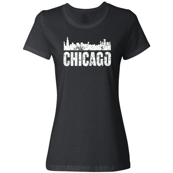 Inktastic Chicago Skyline Grunge Women's T-Shirt