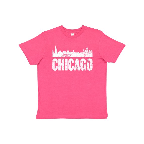 Inktastic Chicago Skyline Grunge Youth T-Shirt