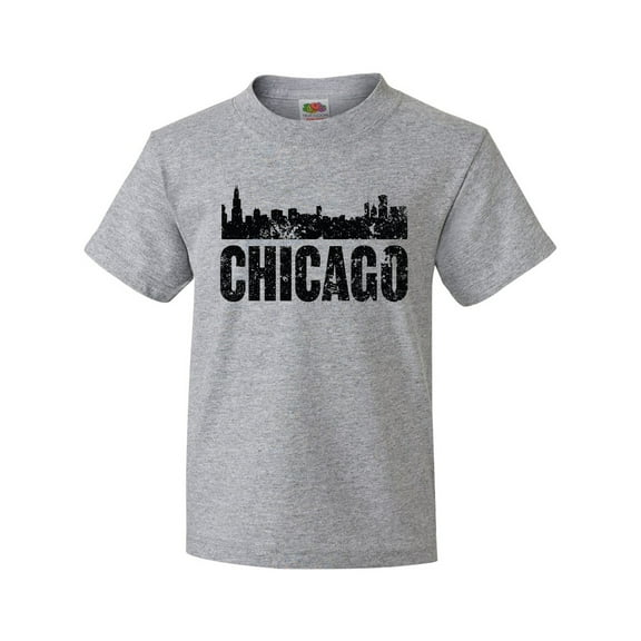 Inktastic Chicago Skyline Grunge Youth T-Shirt
