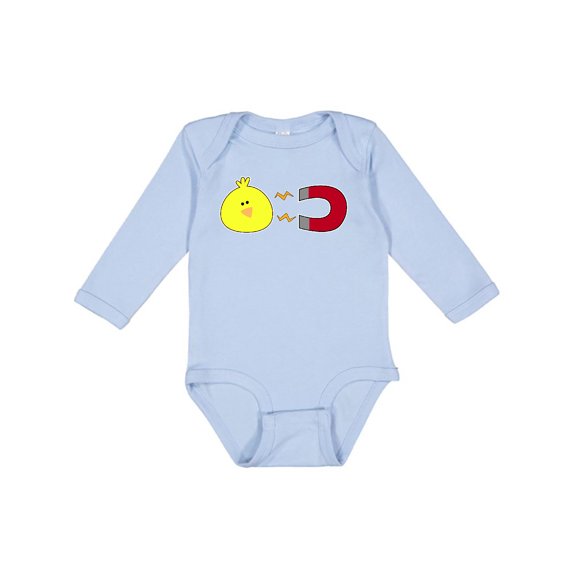 Inktastic Chick Magnet Boys or Girls Long Sleeve Baby Bodysuit