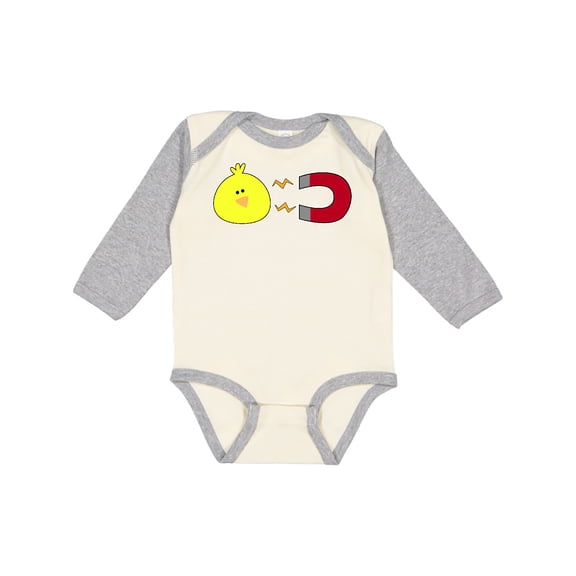 Inktastic Chick Magnet Boys or Girls Long Sleeve Baby Bodysuit