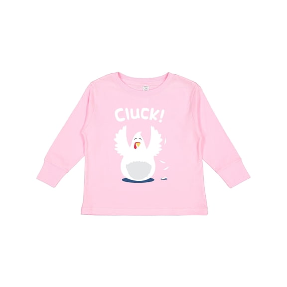 Inktastic Chicken Barnyard Farm Cluck Boys or Girls Long Sleeve Toddler T-Shirt