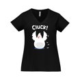 thumbnail image 1 of Inktastic Chicken Barnyard Farm Cluck Women's Plus Size V-Neck T-Shirt, 1 of 5