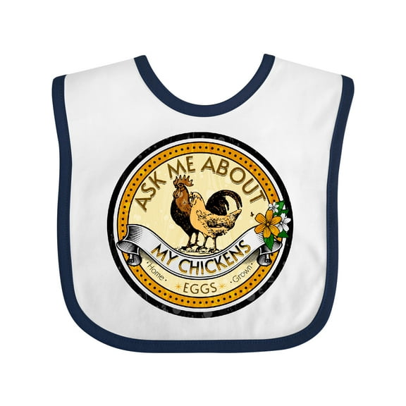 Inktastic Chicken Farmer Ask About My Chickens Boys or Girls Baby Bib