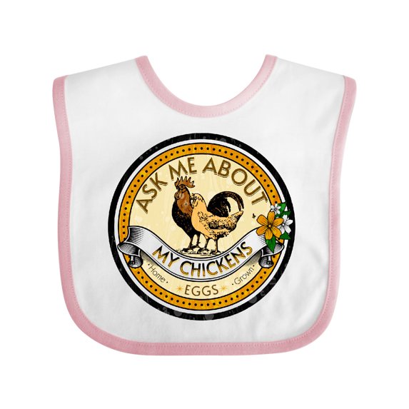 Inktastic Chicken Farmer Ask About My Chickens Boys or Girls Baby Bib