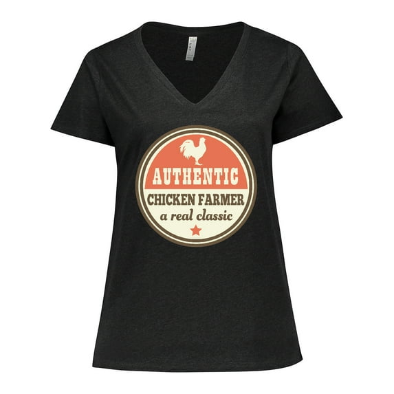 Inktastic Chicken Farmer Women's Plus Size V-Neck T-Shirt