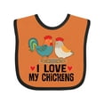 thumbnail image 1 of Inktastic Chicken Farmer I Love My Chickens Boys or Girls Baby Bib, 1 of 4