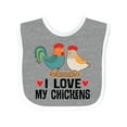 thumbnail image 1 of Inktastic Chicken Farmer I Love My Chickens Boys or Girls Baby Bib, 1 of 4