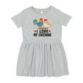 thumbnail image 1 of Inktastic Chicken Farmer I Love My Chickens Girls Toddler Dress, 1 of 5