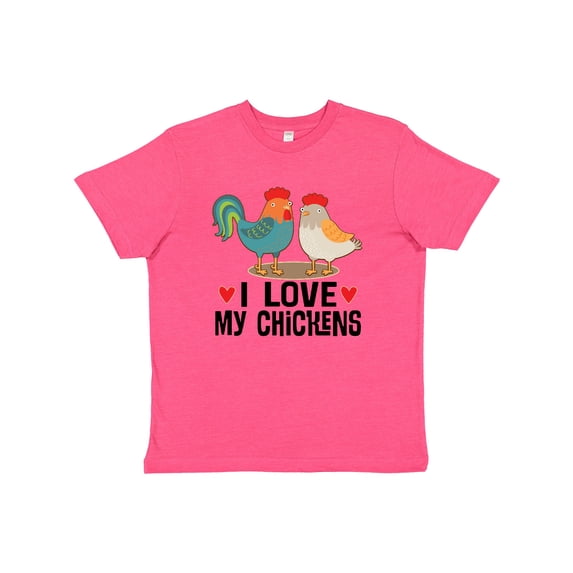 Inktastic Chicken Farmer I Love My Chickens Youth T-Shirt
