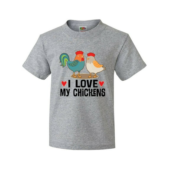 Inktastic Chicken Farmer I Love My Chickens Youth T-Shirt