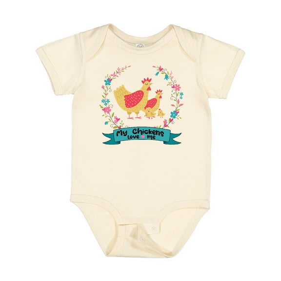Inktastic Chicken Farming My Chickens Love Me Girls Baby Bodysuit