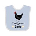 thumbnail image 1 of Inktastic Chicken Lover Eggstra Cute Girls Baby Bib, 1 of 4