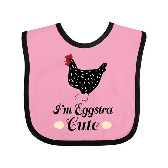 Inktastic Chicken Lover Eggstra Cute Girls Baby Bib