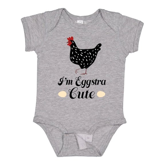 Inktastic Chicken Lover Eggstra Cute Girls Baby Bodysuit