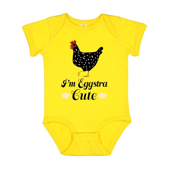 Inktastic Chicken Lover Eggstra Cute Girls Baby Bodysuit
