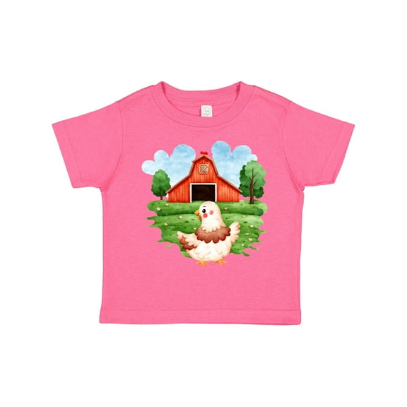 Inktastic Chicken on a Farm Boys or Girls Toddler T-Shirt