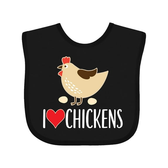 Inktastic Chickens Cute Farm Animal Boys or Girls Baby Bib