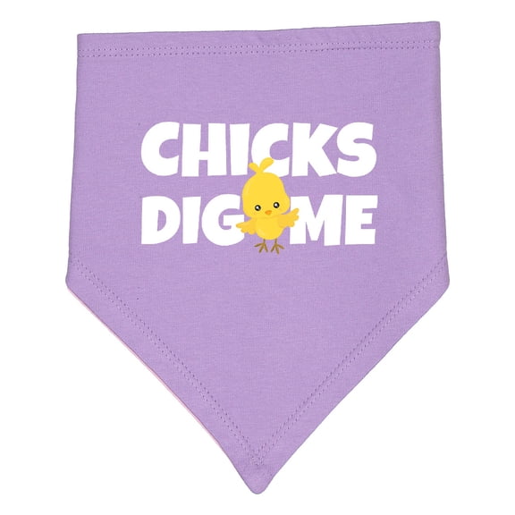 Inktastic Chicks Dig Me Baby Bandana Bib