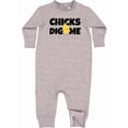 thumbnail image 1 of Inktastic Chicks Dig Me Baby Fleece Romper, 1 of 4