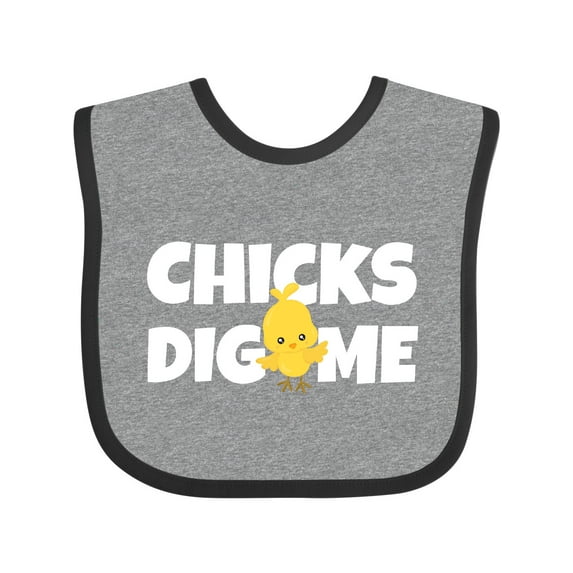 Inktastic Chicks Dig Me Boys Baby Bib