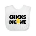 thumbnail image 1 of Inktastic Chicks Dig Me Boys Baby Bib, 1 of 4