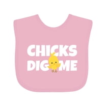 Inktastic Chicks Dig Me Boys Baby Bib