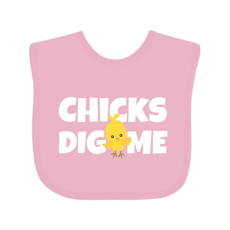 Inktastic Chicks Dig Me Boys Baby Bib