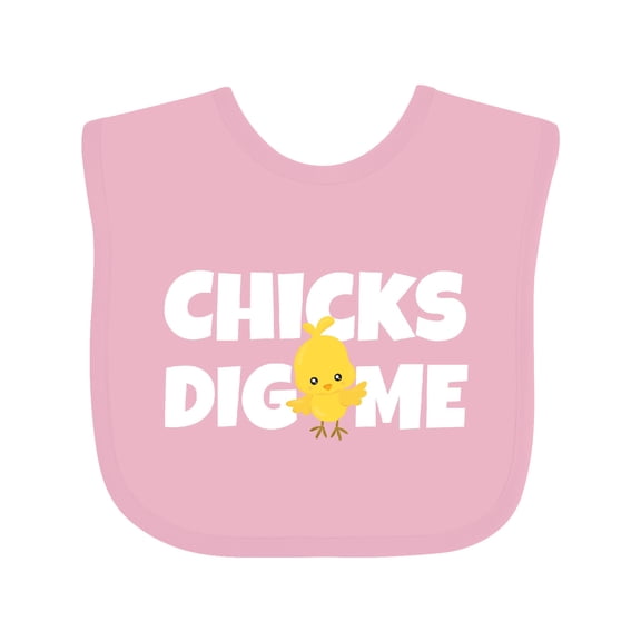 Inktastic Chicks Dig Me Boys Baby Bib