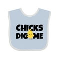 thumbnail image 1 of Inktastic Chicks Dig Me Boys Baby Bib, 1 of 4