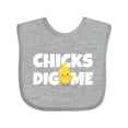 thumbnail image 1 of Inktastic Chicks Dig Me Boys Baby Bib, 1 of 4