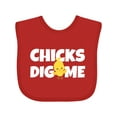 thumbnail image 1 of Inktastic Chicks Dig Me Boys Baby Bib, 1 of 4