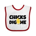 thumbnail image 1 of Inktastic Chicks Dig Me Boys Baby Bib, 1 of 4
