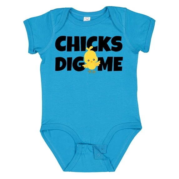 Inktastic Chicks Dig Me Boys Baby Bodysuit