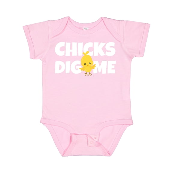 Inktastic Chicks Dig Me Boys Baby Bodysuit