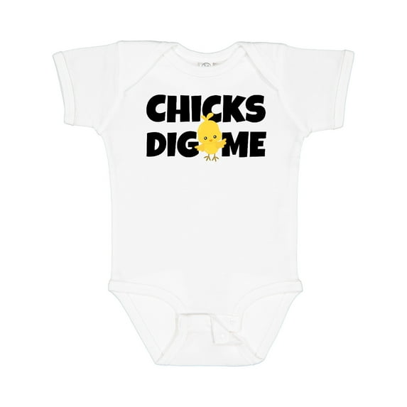 Inktastic Chicks Dig Me Boys Baby Bodysuit