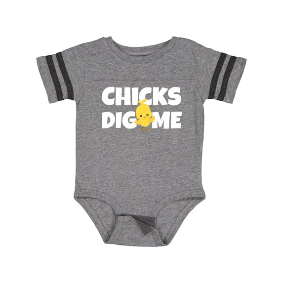 Inktastic Chicks Dig Me Boys Baby Bodysuit