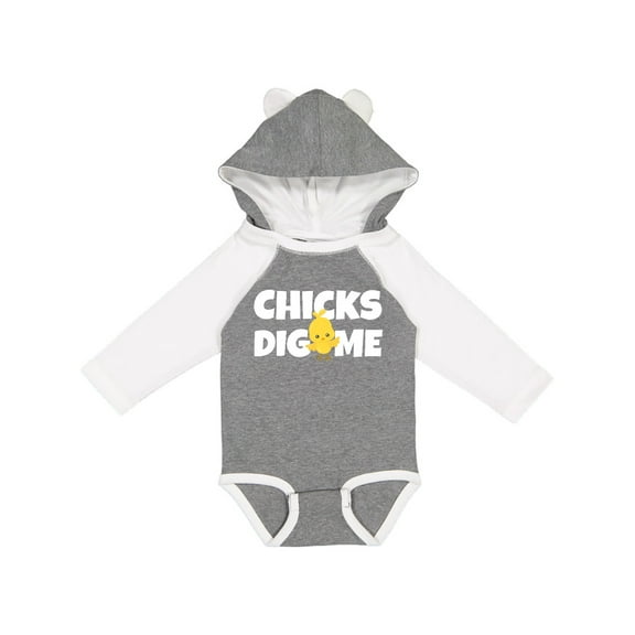 Inktastic Chicks Dig Me Boys Long Sleeve Baby Bodysuit
