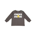 thumbnail image 1 of Inktastic Chicks Dig Me Boys Long Sleeve Toddler T-Shirt, 1 of 5
