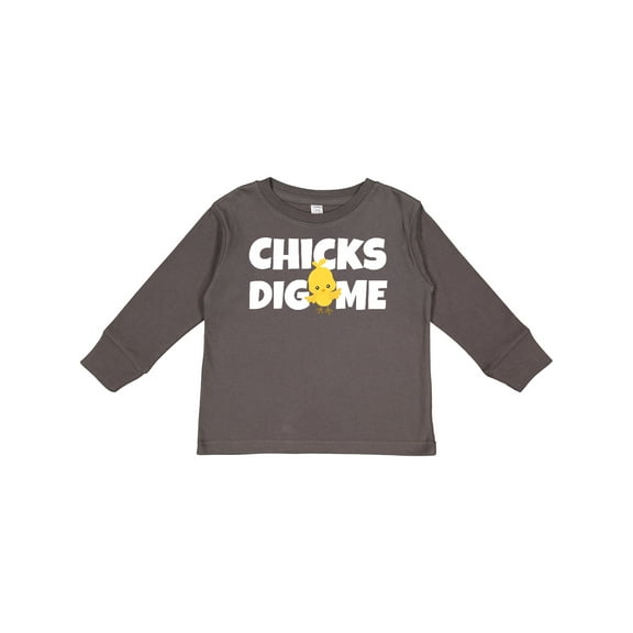 Inktastic Chicks Dig Me Boys Long Sleeve Toddler T-Shirt