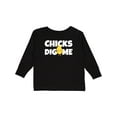 thumbnail image 1 of Inktastic Chicks Dig Me Boys Long Sleeve Toddler T-Shirt, 1 of 5